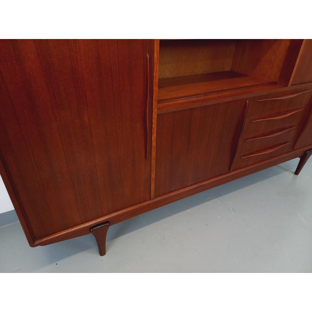 Vintage Scandinavian High Sideboard in Teak, 1960s For Sale - Image 12 of 18