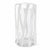 White Stripe Scallop Rim Italian Murano Glass Tumblers - Set of 6 For Sale - Image 4 of 6