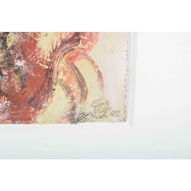 Erik Bille Christiansen, Behind Glass, Abstract Composition, 1993, Oil on Canvas For Sale - Image 4 of 6