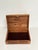 Wood Vintage Mid-20th Century Brass Inlaid Wooden Rectangular Decorative Box For Sale - Image 7 of 7