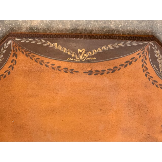 Traditional 19th Century Painted Tole Tray With Pierced Gallery and Scroll Handles For Sale - Image 3 of 10