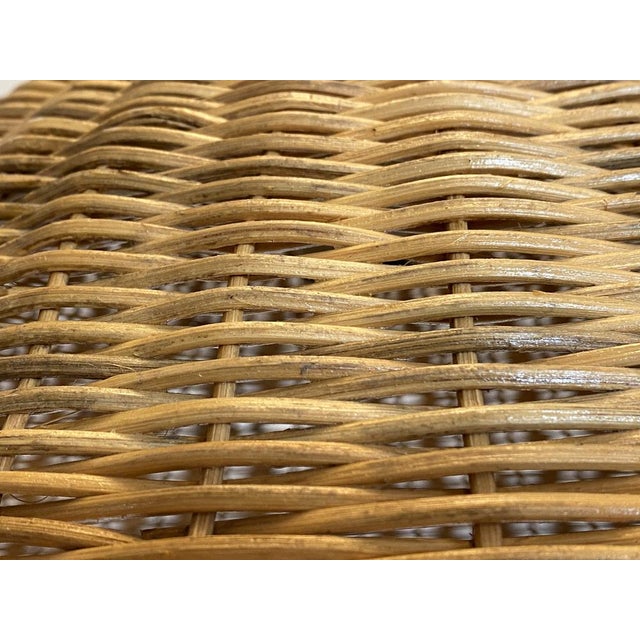 Wood Bamboo & Wicker Chandeliers, 1970s, Set of 7 For Sale - Image 7 of 16