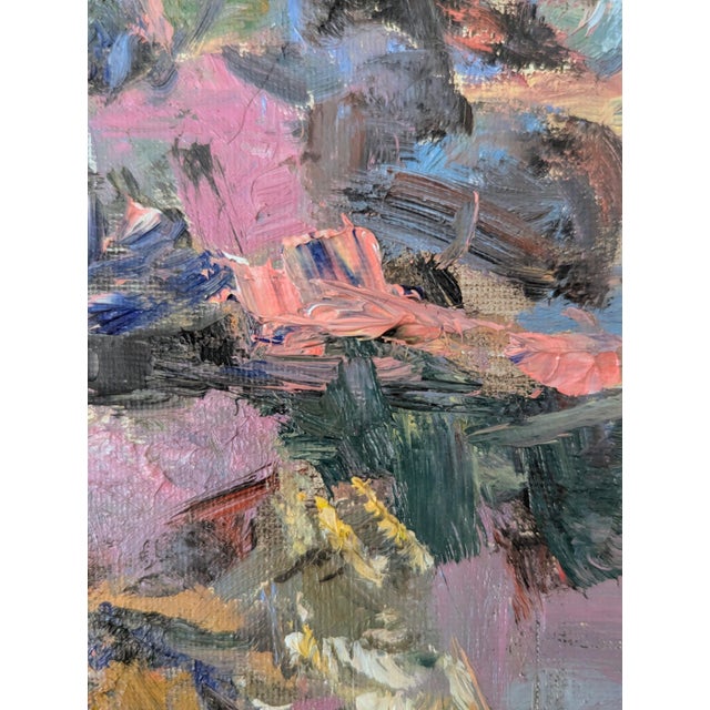 Original Abstract Expressionist "Sunrise" Oil Painting in Ornate Gold Frame For Sale In Charlotte - Image 6 of 9