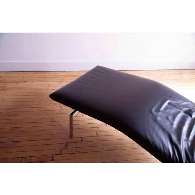 We are pleased to present this fine contemporary "Pick Up" Chaise in black leather by Pietro Arosio for Tachhini. This was...
