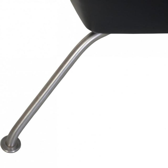 Animal Skin CH468 Oculus Chair in Black Classic Leather by Hans Wegner, 2000s For Sale - Image 7 of 17