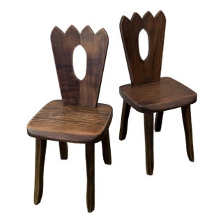 Pair of Mid 20th Century Olavi Hanninen Attributed Crown Side Chairs For Sale