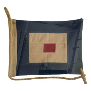 Cotton Nautical Signal Flag for Letter W For Sale