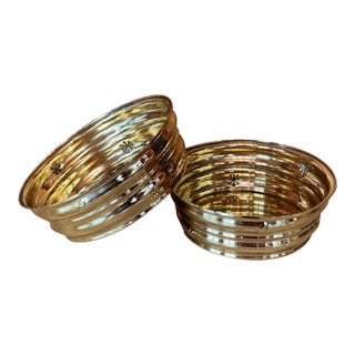 Pair of Wiener Werkstatte Brass Bowls by Dagobert Peche For Sale