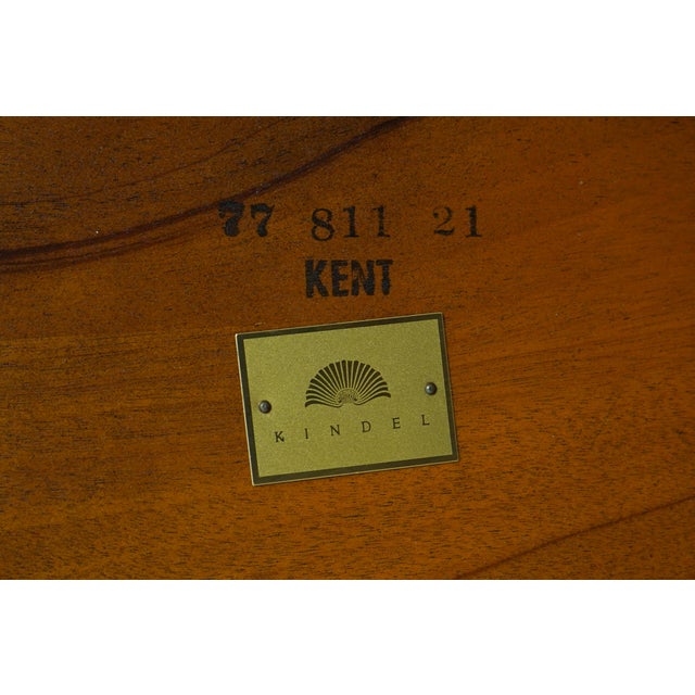Kindel Round Mahogany Inlaid End Table For Sale - Image 13 of 13