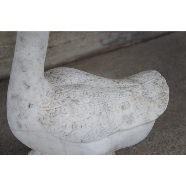 1930s Antique Italian Carved Marble Stone Bird Garden Statue For Sale - Image 5 of 10