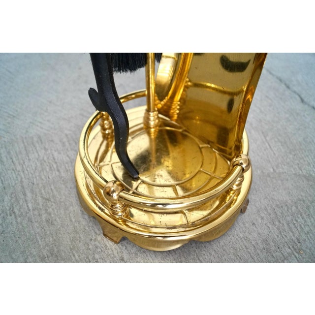 1960’s Solid Brass Chimney Fireplace Tools For Sale In Los Angeles - Image 6 of 12
