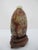 Antique Chinese Pebble form snuff bottle. Polished, naturally patterned russet tone Jasper stone bottle with dome polished...
