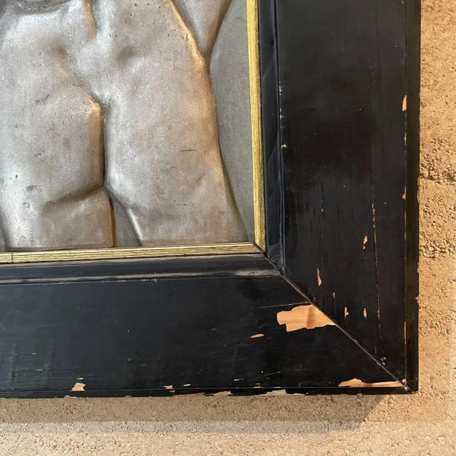 1960s Mid 20th Century Female Nude Torso Metal Wall Art, Framed For Sale - Image 5 of 13