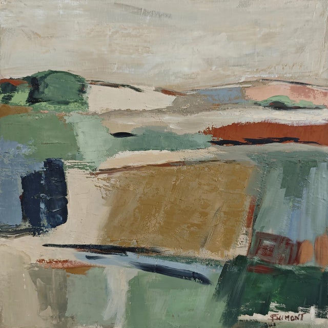 Abstract Expressionism Horizon Silencieux, Abstract Landscape, Expressionism, Framed by Sophie Dumont For Sale - Image 3 of 7