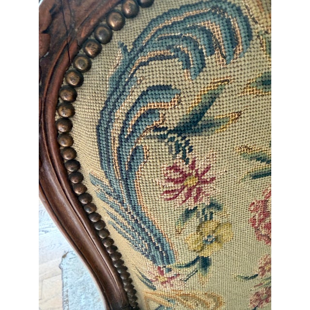 Forest Green Antique French Louis XV Style “Queen’s Chair” — Chaise De La Reine For Sale - Image 8 of 11