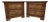 Oak Campaign Style Nightstands / Accent Tables For Sale