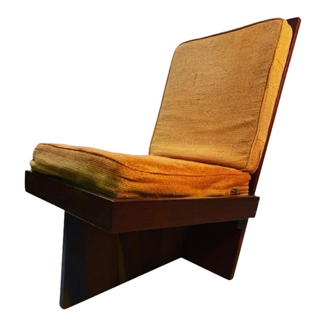 1950s Modernist Wood Chair Attributed to Frank Lloyd Wright For Sale