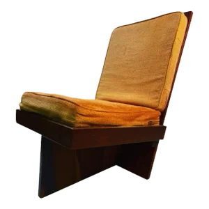1950s Modernist Wood Chair Attributed to Frank Lloyd Wright