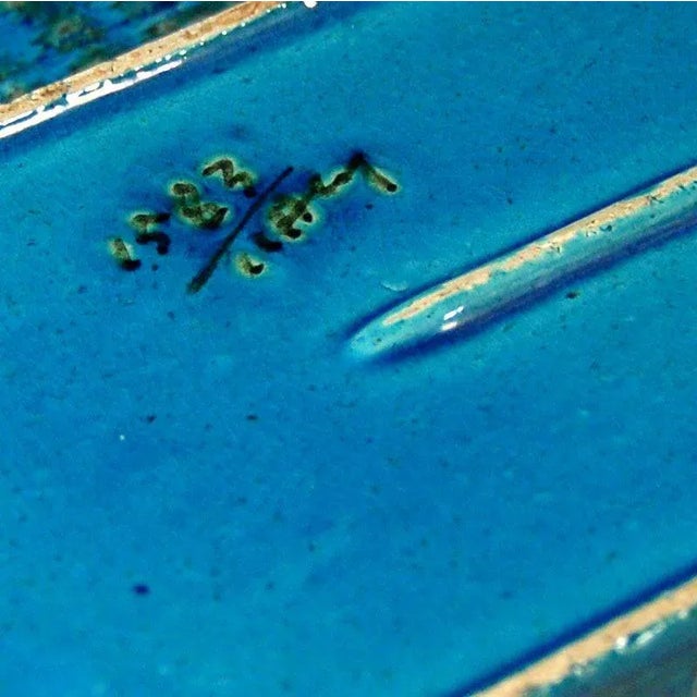 Ceramic Rimini Blue and Green Bitossi Ceramic Lidded Box, 1960s For Sale - Image 7 of 11