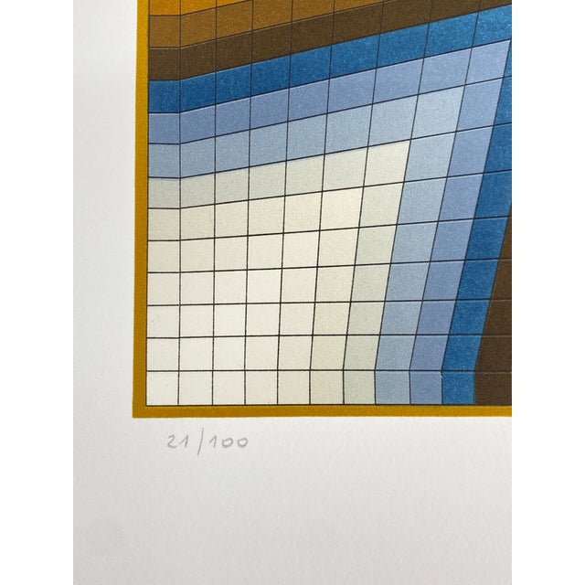 1980s Victor Vasarely, Esthaynal, 1986, Print, Framed For Sale - Image 5 of 10