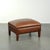 Cognac Cowhide Leather Ottoman with Decorative Nails For Sale - Image 10 of 10