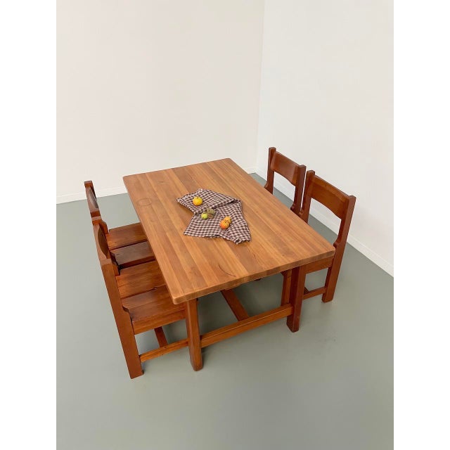 Brown Vintage Table and Chairs, 1960s, Set of 5 For Sale - Image 8 of 18