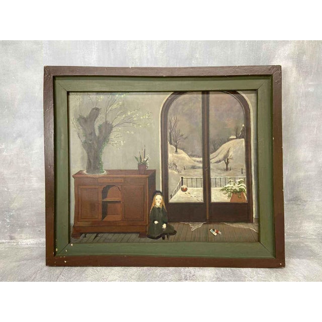 Surreal Composition, 1950s, Oil on Canvas, Framed For Sale - Image 6 of 6