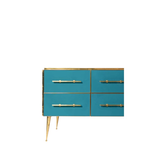Italian Italian Turquoise Commode For Sale - Image 3 of 3