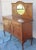 1940s 1940s Vintage Oak Sideboard Server With Beveled Mirror For Sale - Image 5 of 13