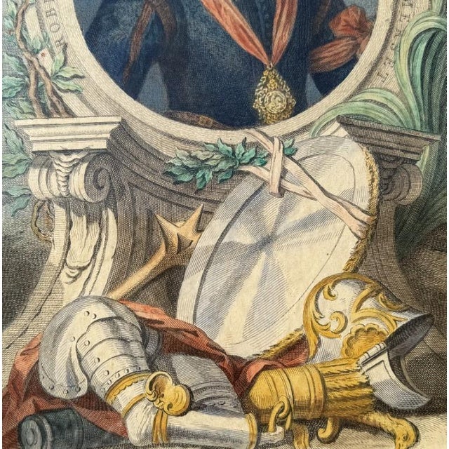 18th Century 1741 Hand Colored Engraving of Robert Carr, Earl of Summerset by Jacobus Houbraken For Sale - Image 5 of 10