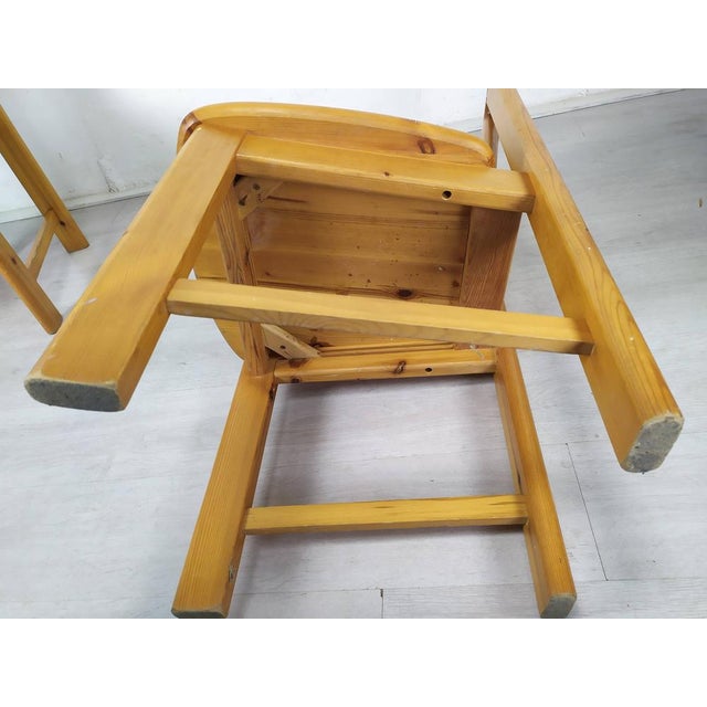 Brutalist Pine Dining Chairs, Set of 4 For Sale - Image 18 of 18