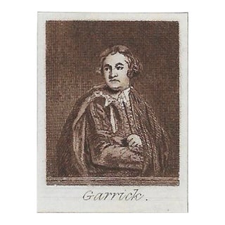 David Garrick Miniature Engraving After a Portrait by Sir Joshua Reyolnds For Sale