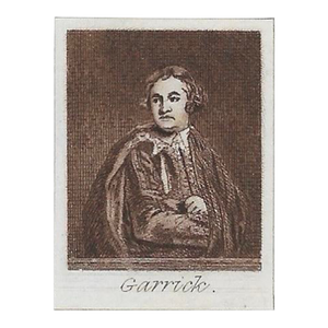 David Garrick Miniature Engraving After a Portrait by Sir Joshua Reyolnds