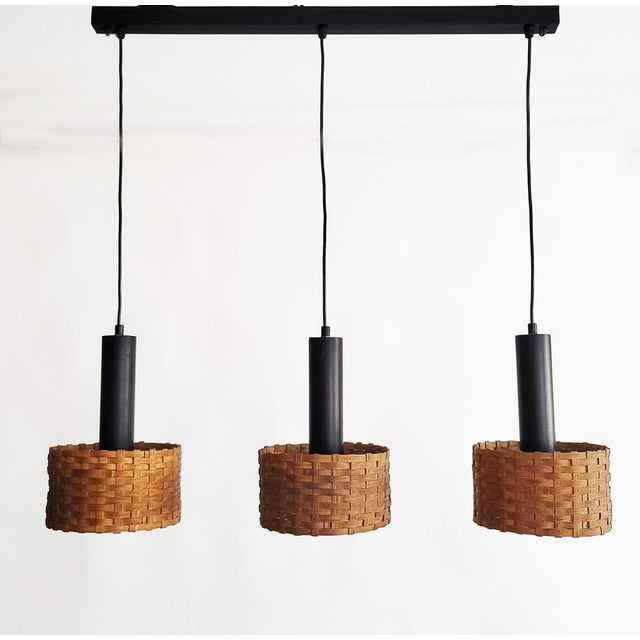 Mid-Century Modern Danish Rattan Pendant, 1960s For Sale - Image 11 of 11