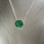Green Natural Emerald Diamond Pendant Necklace 15" 14k WG 4.06 TCW Certified For Sale - Image 8 of 10