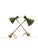 Mid-century set of 2 table lamps attributed to Stilnovo Milano Italy, 1950s brass, aluminum articulating arm with...