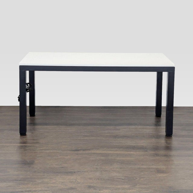 Room and Board Parsons Electric Adjustable Height Desk – Simple Modern Design For Sale In San Francisco - Image 6 of 9