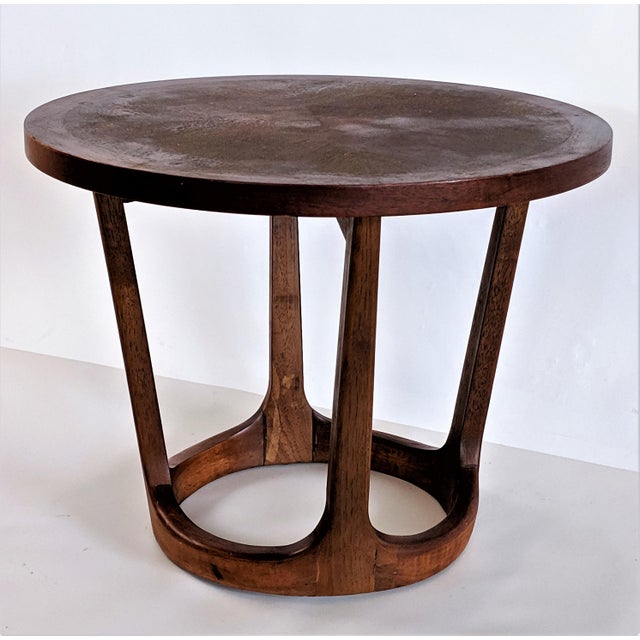 1960s Mid Century Modern Lane Rhythm Collection Round Drum Side
