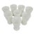 Set of 8 Vintage White Milk Glass Goblets – Textured Pattern For Sale