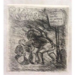 Metodi di Persuasione - Etching by Luigi Bartolini - 1933 1933 For Sale