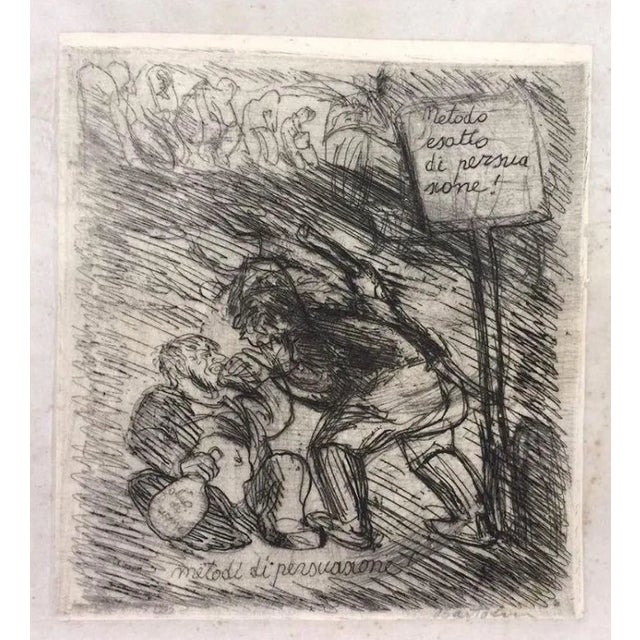 Metodi di Persuasione - Etching by Luigi Bartolini - 1933 1933 For Sale
