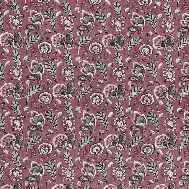 Schumacher Ursula Fabric in Mulberry For Sale