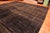 Brown Nazmiyal Collection Modern Geometric Charcoal Rug For Sale - Image 8 of 9