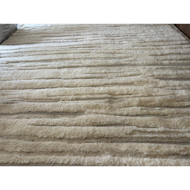 Rh Eli Wool Rug – 12' × 15' Natural | Hand-Knotted New Zealand Wool | Moroccan-Inspired Contemporary Design For Sale - Image 12 of 18