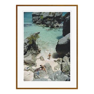 Holidaymakers in Bermuda 1967 by Slim Aarons Brown Framed C-Print For Sale
