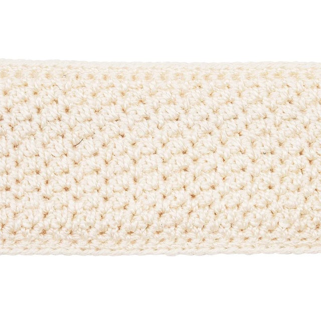 Contemporary Sample - Schumacher Sylvia Crochet Tape in Ivory For Sale - Image 3 of 4