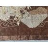 1890s Brown Dragon Qing Antique Chinese Textile Flat Weaven Rug 2'10" X 4' Wool Silk Carpet For Sale In New York - Image 6 of 7