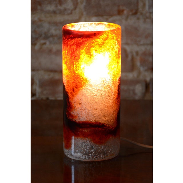 Mid-Century Table Lamp in Marble Glass, Czech, 1960s For Sale - Image 6 of 8