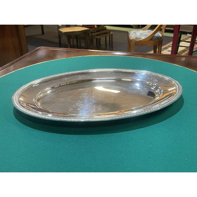 Oval Silver-Plated Malmaison Tray from Christofle For Sale - Image 10 of 10