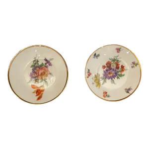 Mid 20th Century Germany - Rosenthal Decorative Mini Floral Plates - Set of 2